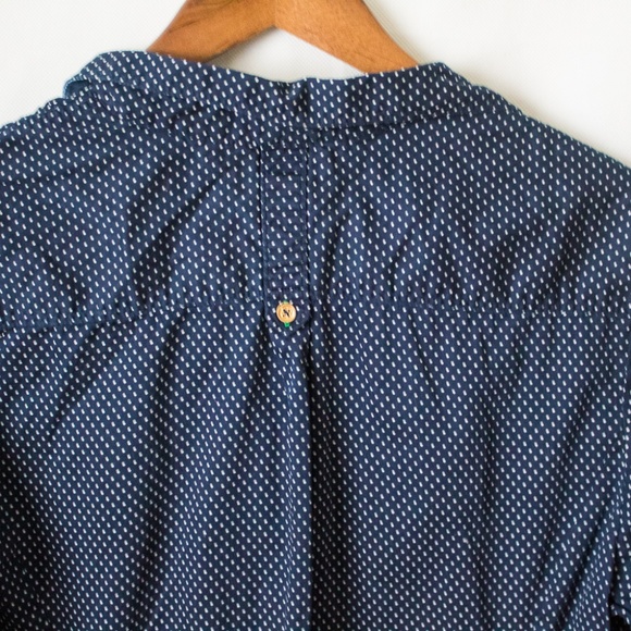 Tommy Hilfiger XL Navy Polka Dot Button Down Shirt - Picture 4 of 4